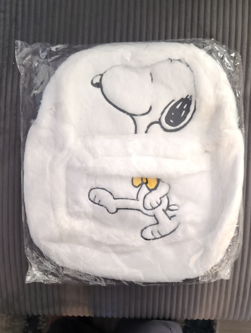 Snoopy Plush White Backpack